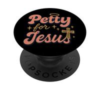 Christian Petty Oró Fe Humor Sass God Knows Me PopSockets PopGrip Adhesivo