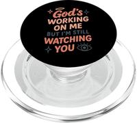 Christian Petty Oró Fe Humor Sass God Knows Me PopSockets PopGrip para MagSafe