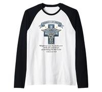Christian Pharmacist Pharmacy Is My Ministry Bible Versículo Dios Camiseta Manga Raglan
