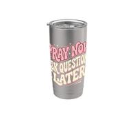Christian Pray Now Haga preguntas después Fe Vaso térmico de acero inoxidable de doble pared
