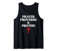 Christian Prayer Proverbs Protein Shakes Jesus Weights Faith Camiseta sin Mangas