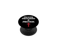 Christian Prayer Proverbs Protein Shakes Jesus Weights Faith PopSockets PopGrip Adhesivo
