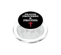 Christian Prayer Proverbs Protein Shakes Jesus Weights Faith PopSockets PopGrip para MagSafe