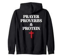 Christian Prayer Proverbs Protein Shakes Jesus Weights Faith Sudadera con Capucha