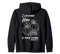 Christian Pumpkin Praise Him in Every Season Salmo 34:1 tee Sudadera con Capucha