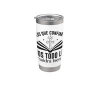 Christian Quote Religious Believe Blessed Faith Bible Verse Vaso térmico de acero inoxidable de doble pared
