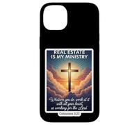 Christian Realtor Real Estate Es Mi Ministerio Agente Jesús Dios Carcasa para iPhone 14 Plus