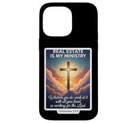 Christian Realtor Real Estate Es Mi Ministerio Agente Jesús Dios Carcasa para iPhone 14 Pro MAX