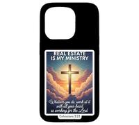 Christian Realtor Real Estate Es Mi Ministerio Agente Jesús Dios Carcasa para iPhone 15 Pro