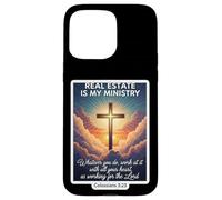 Christian Realtor Real Estate Es Mi Ministerio Agente Jesús Dios Carcasa para iPhone 15 Pro MAX