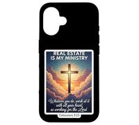Christian Realtor Real Estate Es Mi Ministerio Agente Jesús Dios Carcasa para iPhone 16