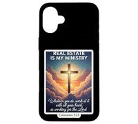 Christian Realtor Real Estate Es Mi Ministerio Agente Jesús Dios Carcasa para iPhone 16 Plus