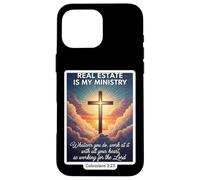 Christian Realtor Real Estate Es Mi Ministerio Agente Jesús Dios Carcasa para iPhone 16 Pro MAX