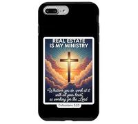 Christian Realtor Real Estate Es Mi Ministerio Agente Jesús Dios Carcasa para iPhone 7 Plus/8 Plus