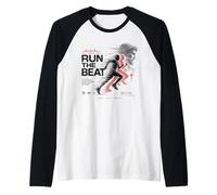 Christian Runner Faith Music 1 Cor 9:24 Run The Beat Camiseta Manga Raglan