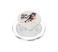 Christian Runner Faith Music 1 Cor 9:24 Run The Beat PopSockets PopGrip para MagSafe