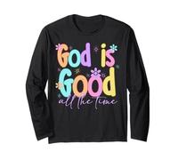 Christian Shirts For Women God Is Good Jesus Bible T-Shirt Manga Larga