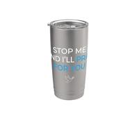Christian Stop Me And Ill Pray For You Oración Guerrero Vaso térmico de acero inoxidable de doble pared