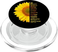 Christian Sunflower, Eres lo Suficientemente Hermosa y victoriosa PopSockets PopGrip para MagSafe