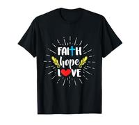 Christian T-Shirt - Faith Hope Love Camiseta