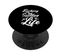 Christian Teacher Rocking Sunday School Life Sunday Teacher PopSockets PopGrip Adhesivo
