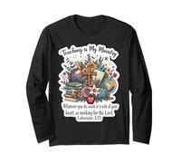 Christian Teacher Teaching Is My Ministry - Versículo bíblico Floral Manga Larga