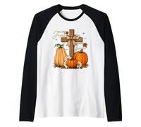 Christian Thanksgiving Me enamoro de Jesús Que Nunca se va Camiseta Manga Raglan