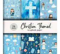 Christian Themed Scrapbook Paper: Celebrate Your Walk With God With This Blue-Themed Paper Set! Great for Bible Journaling, Scrapbooking, DIY Crafts, ... Prayer Cards, Prayer Notebook, Faith Project