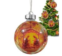 Christian Tree Ornament - 3D Jesus Pendant for Festive Event | ABS Build with Globe Style Decoration, Holiday Party Supplies, Car Home Display, Gift Idea for Kids Adults Friends Birthday Wedding