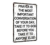 Christian Wall Art - Metal Scripture Decor Religious Ornament Design, Inspirational Faith Sign Message, Home Bible Decor Style, Church Wall Feature, Farmhouse Kitchen Living Room Bathroom Dorm