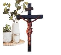 Christian Wall Crucifix - Arte de la escultura del Renacimiento, Cristo Herida Figurina Diseño | Decoración religiosa coleccionable, pantalla de Jesús, sala de estar acento dormitorio, hogar