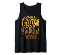 Christian Well Done Good and Faithful Servant Biblia Vintage Camiseta sin Mangas