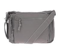 Christian Wippermann Bolso bandolera grande para mujer, de nailon, gris, 30 x 26 x 12 cm, Bolso bandolera