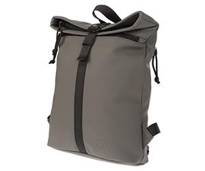 Christian Wippermann Pequeña mochila enrollable para mujer, bolsa de lona para bicicleta, bolsa de mensajería, gris, 29 x 32 x 9 cm