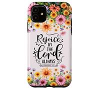 Christian Women Bible Psalm Faith Rejoice In the Lord 4:4 Carcasa para iPhone 11