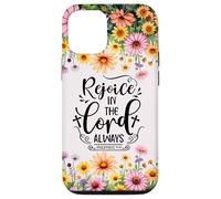 Christian Women Bible Psalm Faith Rejoice In the Lord 4:4 Carcasa para iPhone 12/12 Pro