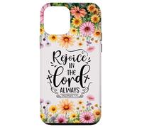 Christian Women Bible Psalm Faith Rejoice In the Lord 4:4 Carcasa para iPhone 12 mini