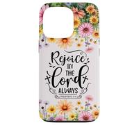 Christian Women Bible Psalm Faith Rejoice In the Lord 4:4 Carcasa para iPhone 13 Pro