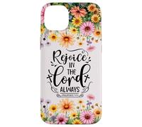 Christian Women Bible Psalm Faith Rejoice In the Lord 4:4 Carcasa para iPhone 14 Plus
