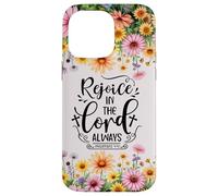 Christian Women Bible Psalm Faith Rejoice In the Lord 4:4 Carcasa para iPhone 14 Pro Max