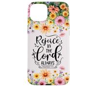 Christian Women Bible Psalm Faith Rejoice In the Lord 4:4 Carcasa para iPhone 15 Plus