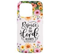 Christian Women Bible Psalm Faith Rejoice In the Lord 4:4 Carcasa para iPhone 15 Pro