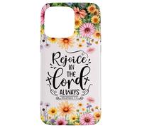 Christian Women Bible Psalm Faith Rejoice In the Lord 4:4 Carcasa para iPhone 15 Pro Max