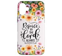 Christian Women Bible Psalm Faith Rejoice In the Lord 4:4 Carcasa para iPhone 16 Plus