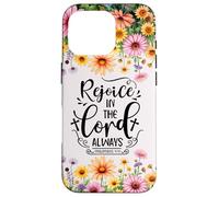 Christian Women Bible Psalm Faith Rejoice In the Lord 4:4 Carcasa para iPhone 16 Pro