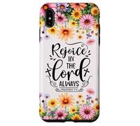 Christian Women Bible Psalm Faith Rejoice In the Lord 4:4 Carcasa para iPhone XS Max