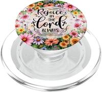 Christian Women Bible Psalm Faith Rejoice In the Lord 4:4 PopSockets PopGrip para MagSafe