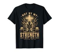 Christian Workout Not by My Strength But His Men's Gym Camiseta