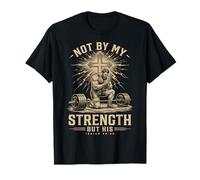 Christian Workout Not by My Strength But His Men's Gym Camiseta