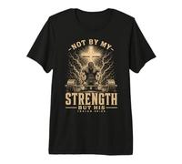 Christian Workout Not by My Strength But His Men's Gym Camiseta Premium